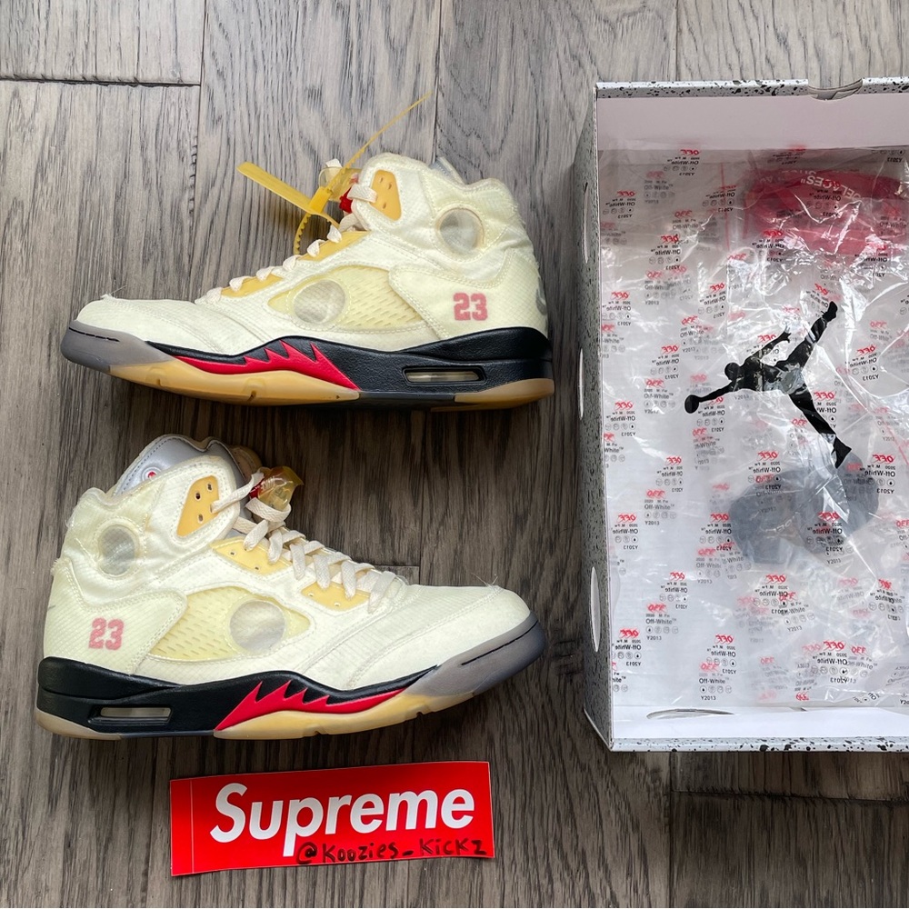 Jordan Retro 5 Off-White Sail size 11